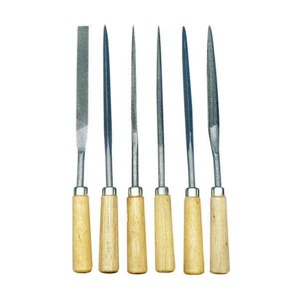 Limes pour stéatite - Manche en bois - 6 pcs
