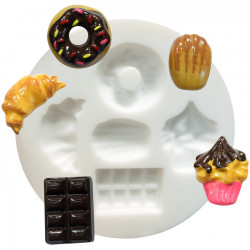 Moule en silicone pour miniatures thème gourmandises
