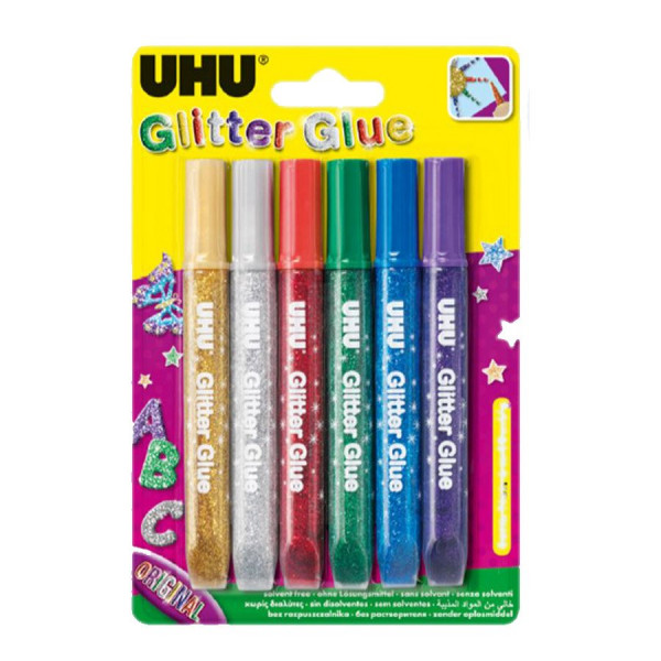 Colles - Glitter Glue - Original - 6 x 10 ml