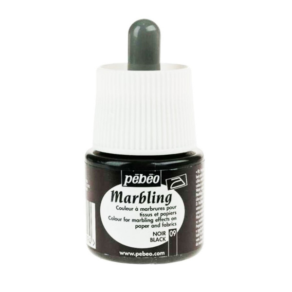 Marbling peinture - Noir 45 ml - couleur