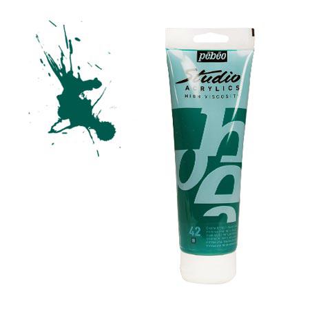 Studio acrylics HV - couleur 42 : émeraude de phtalocyanine - 100 ml