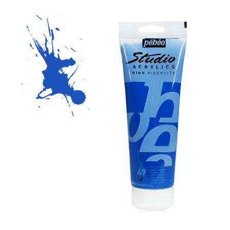 Studio acrylics HV - couleur 49 : cyan primaire - 100 ml