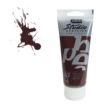 Studio acrylics HV - couleur 63 : terre rouge - 100 ml