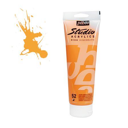 Studio acrylics HV - couleur 52 : jaune cadmium foncé - 100 ml