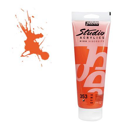 Studio acrylics HV - couleur 353 : orange jaune iridescent - 100 ml