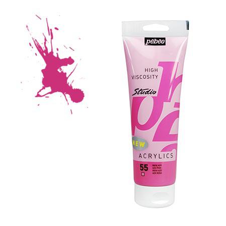 Studio acrylics HV - couleur 55 : Rose azo - 100 ml