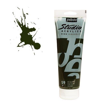 Studio acrylics HV - couleur 59 : vert de vessie - 100 ml