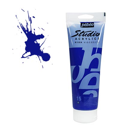 Studio Acrylics - bleu outremer foncé - couleur 15 - 250 ml