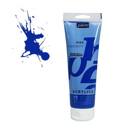 Studio Acrylics - bleu de phtalocyanine - couleur 17 - 250 ml
