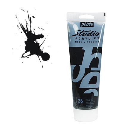 Studio Acrylics - noir de Mars - couleur 26 - 250 ml