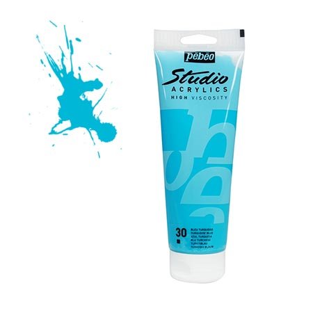 Studio Acrylics - bleu turquoise - couleur 30 - 250 ml