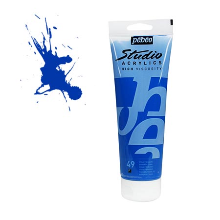 Studio Acrylics - cyan primaire opaque - couleur 49 - 250 ml