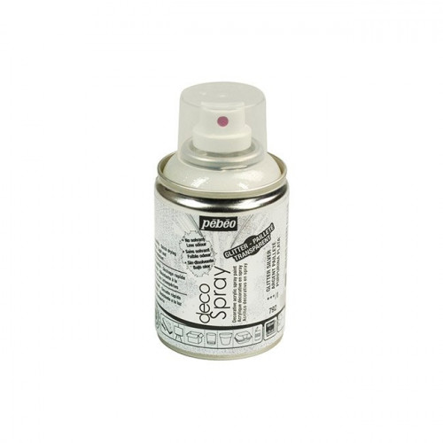 DecoSpray - Peinture en bombe - 100 ml - Argent Pailleté