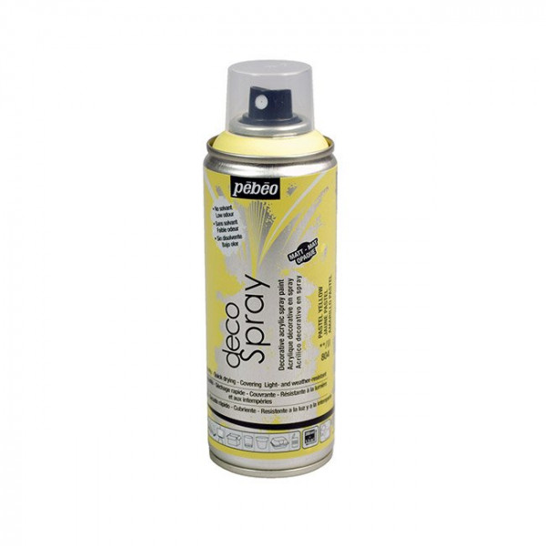 DecoSpray - Peinture en bombe - 200 ml - Jaune Pastel