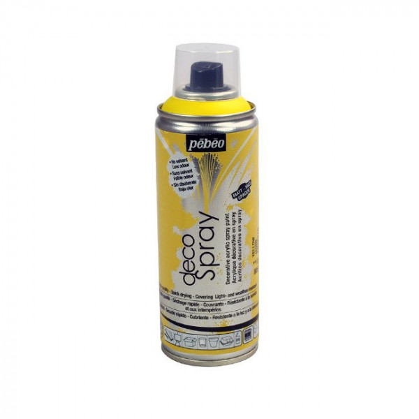 DecoSpray - Peinture en bombe - 200 ml - Jaune