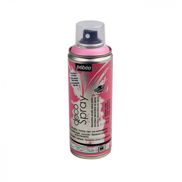 DecoSpray - Peinture en bombe - 200 ml - Rose Bengale