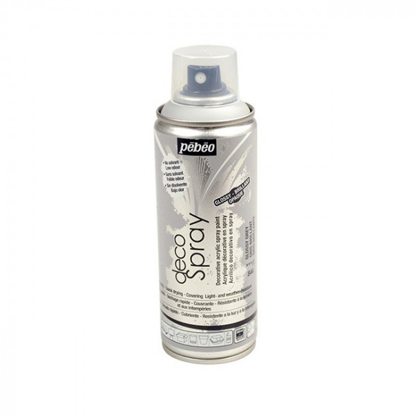 DecoSpray - Peinture en bombe - 200 ml - Brillant Gris