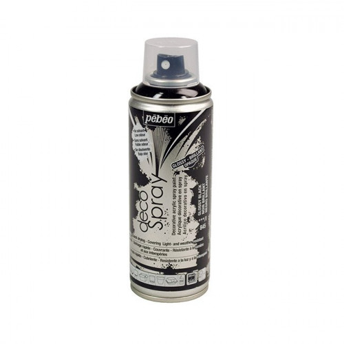 DecoSpray - Peinture en bombe - 200 ml - Brillant Noir
