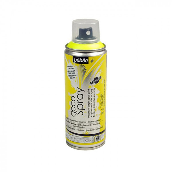 DecoSpray - Peinture en bombe - 200 ml - Jaune Fluo