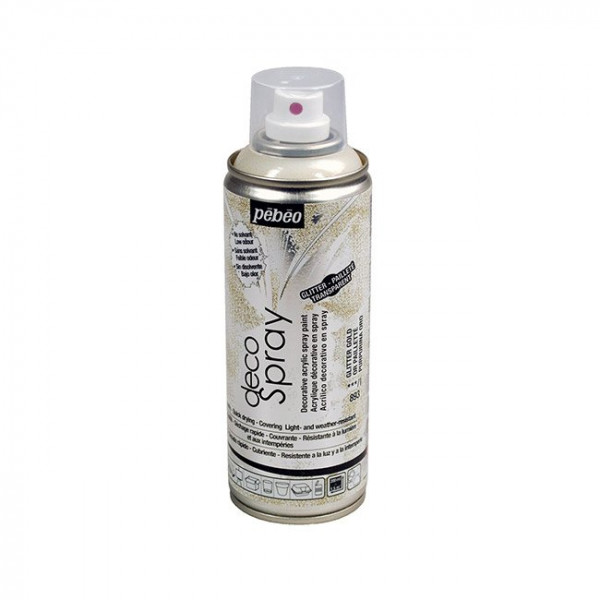 DecoSpray - Peinture en bombe - 200 ml - Or Pailleté