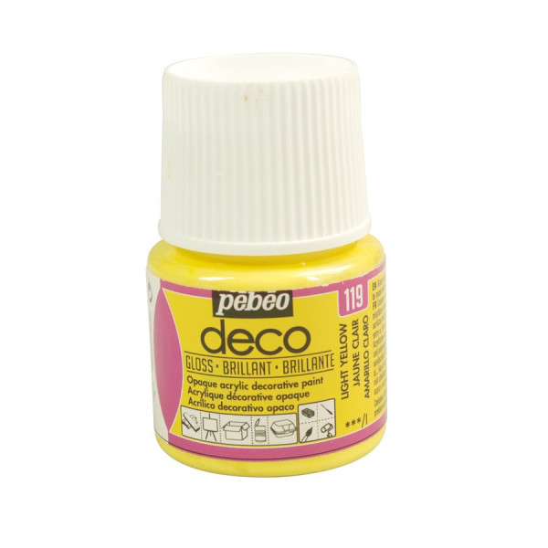 PBO déco brillant - Jaune Clair 45 ml - couleur 119