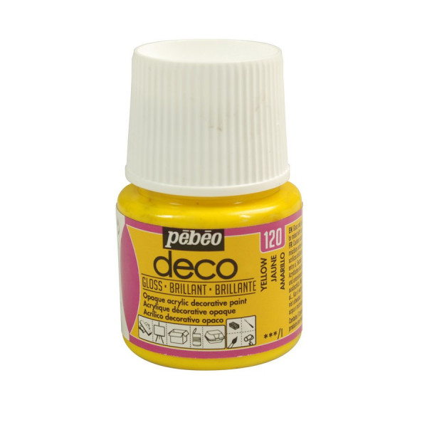 PBO déco brillant - Jaune 45 ml - couleur 120