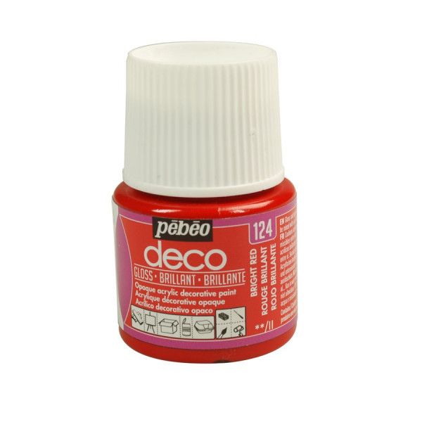 PBO déco brillant - Rouge Brillant 45 ml - couleur 124