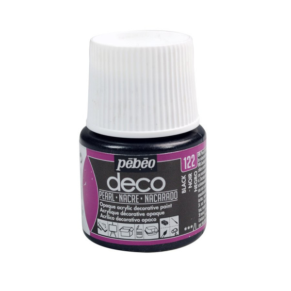 PBO déco nacré - Noir 45 ml - couleur 122