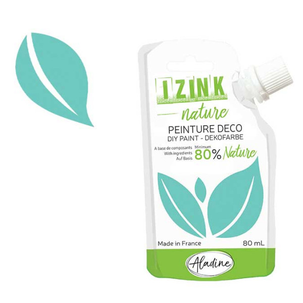 Peinture déco Izink Nature vert d'eau - 80 ml