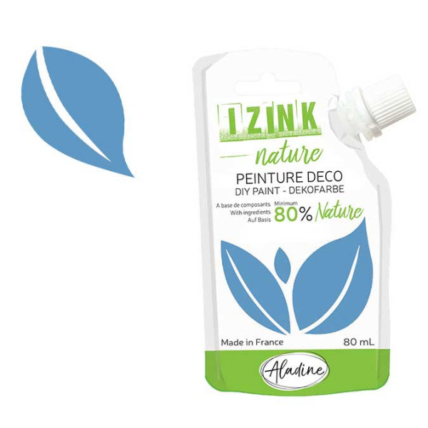 Peinture déco Izink Nature bleu azur - 80 ml