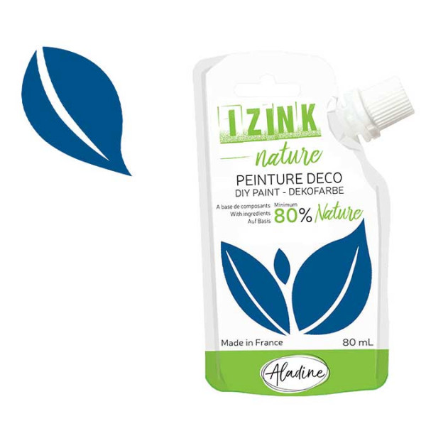 Peinture déco Izink Nature bleu denim - 80 ml