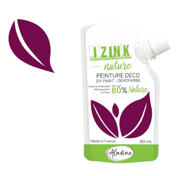 Peinture déco Izink Nature bordeaux - 80 ml