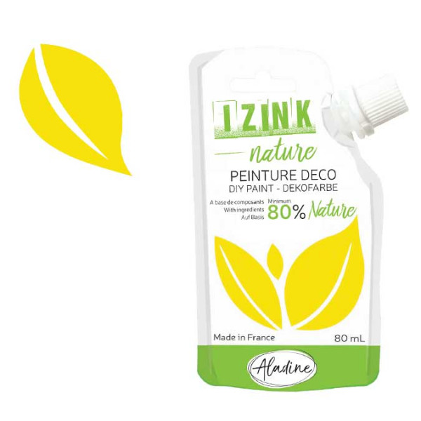 Peinture déco Izink Nature jaune citron - 80 ml