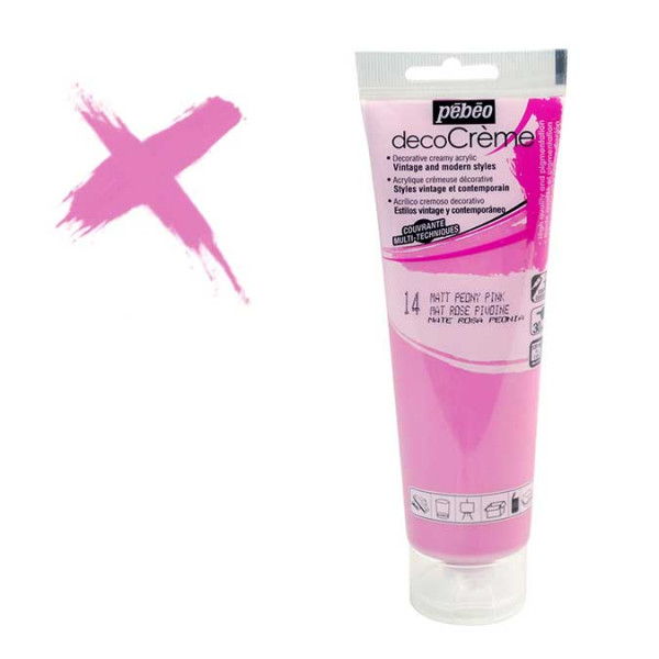 Peinture acrylique decoCrème rose pivoine - 120 ml