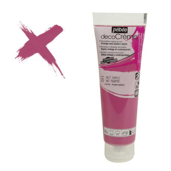 Peinture acrylique decoCrème pourpre - 120 ml