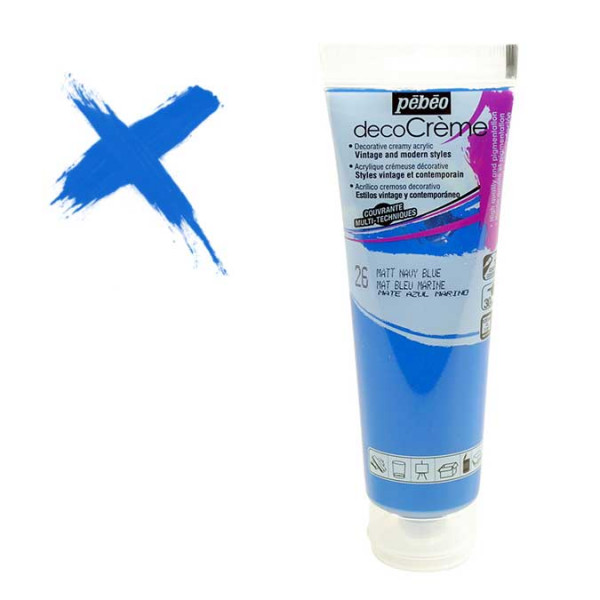 Peinture acrylique decoCrème bleu navy - 120 ml