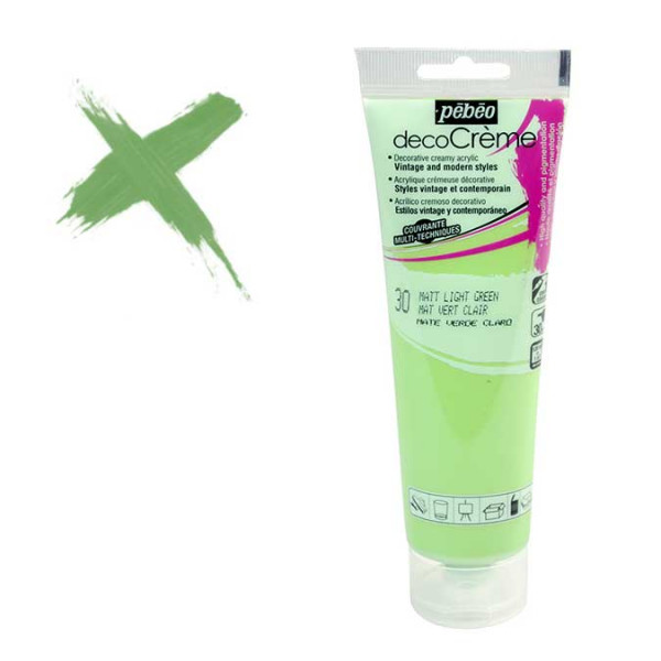 Peinture acrylique decoCrème vert clair - 120 ml