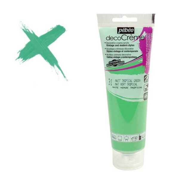 Peinture acrylique decoCrème vert tropical - 120 ml