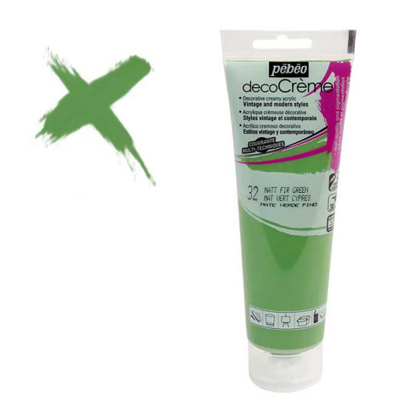 Peinture acrylique decoCrème vert cyprès - 120 ml