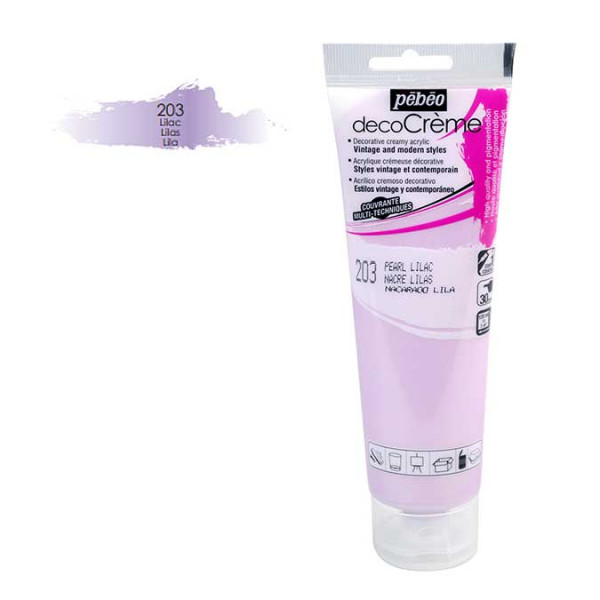 Peinture acrylique decoCrème nacre lilas - 120 ml