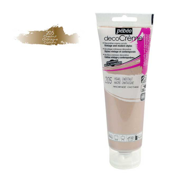 Peinture acrylique decoCrème nacre châtaigne - 120 ml