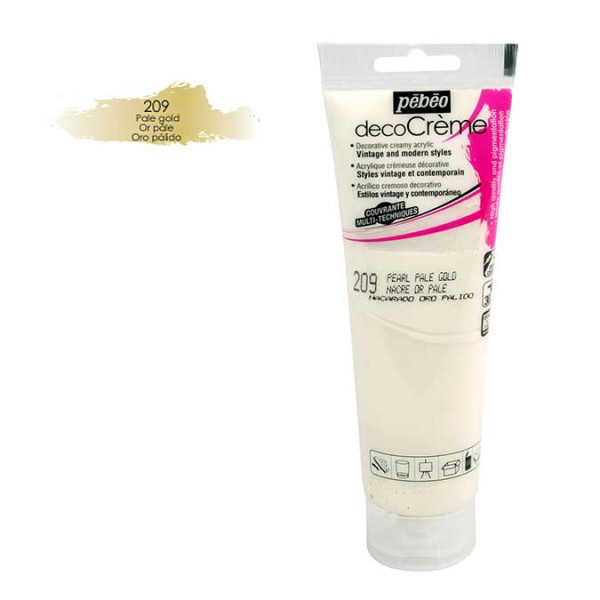 Peinture acrylique decoCrème or pâle - 120 ml