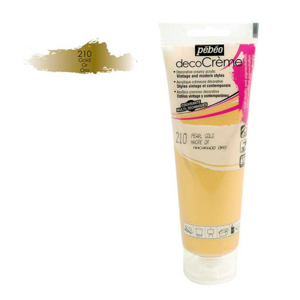 Peinture acrylique decoCrème or - 120 ml