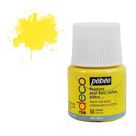 PBO déco mat - Jaune citron 45 ml - couleur 56