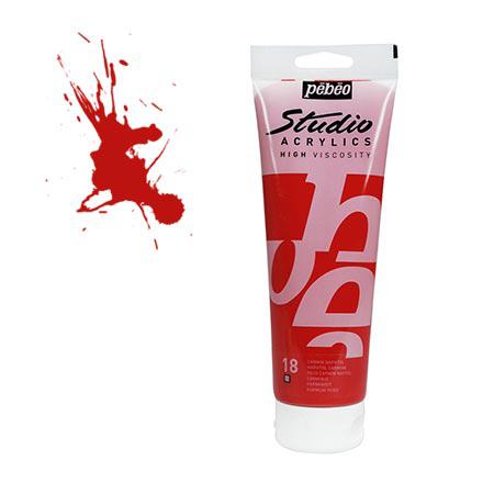 Studio acrylics HV - couleur 18 : carmin naphtol - 100 ml
