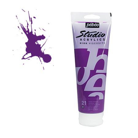Studio acrylics HV - couleur 21 : violet d'Orient - 100 ml