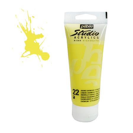 Studio acrylics HV - couleur 22 : jaune de cadmium clair - 100 ml