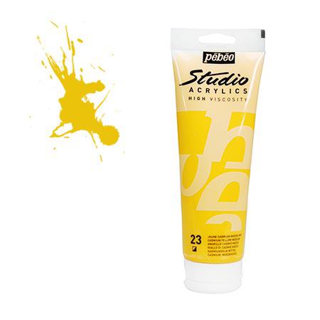 Studio acrylics HV - couleur 23 : jaune cadmium moyen - 100 ml