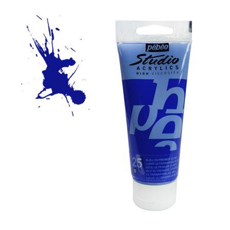 Studio acrylics HV - couleur 25 : bleu outremer clair - 100 ml