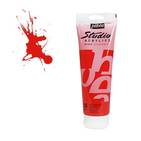 Studio acrylics HV - couleur 33 : rouge de cadmium - 100 ml